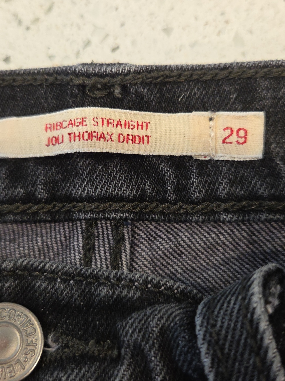 Levi's Black Ribcage Straight Jeans - Picture 8 of 10